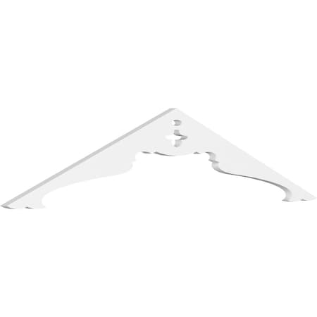 Ekena Millwork Pitch Heath Architectural Grade PVC Gable Pediment, 48"W x 10"H x 1"P (5/12) GPP048X010X100HEA